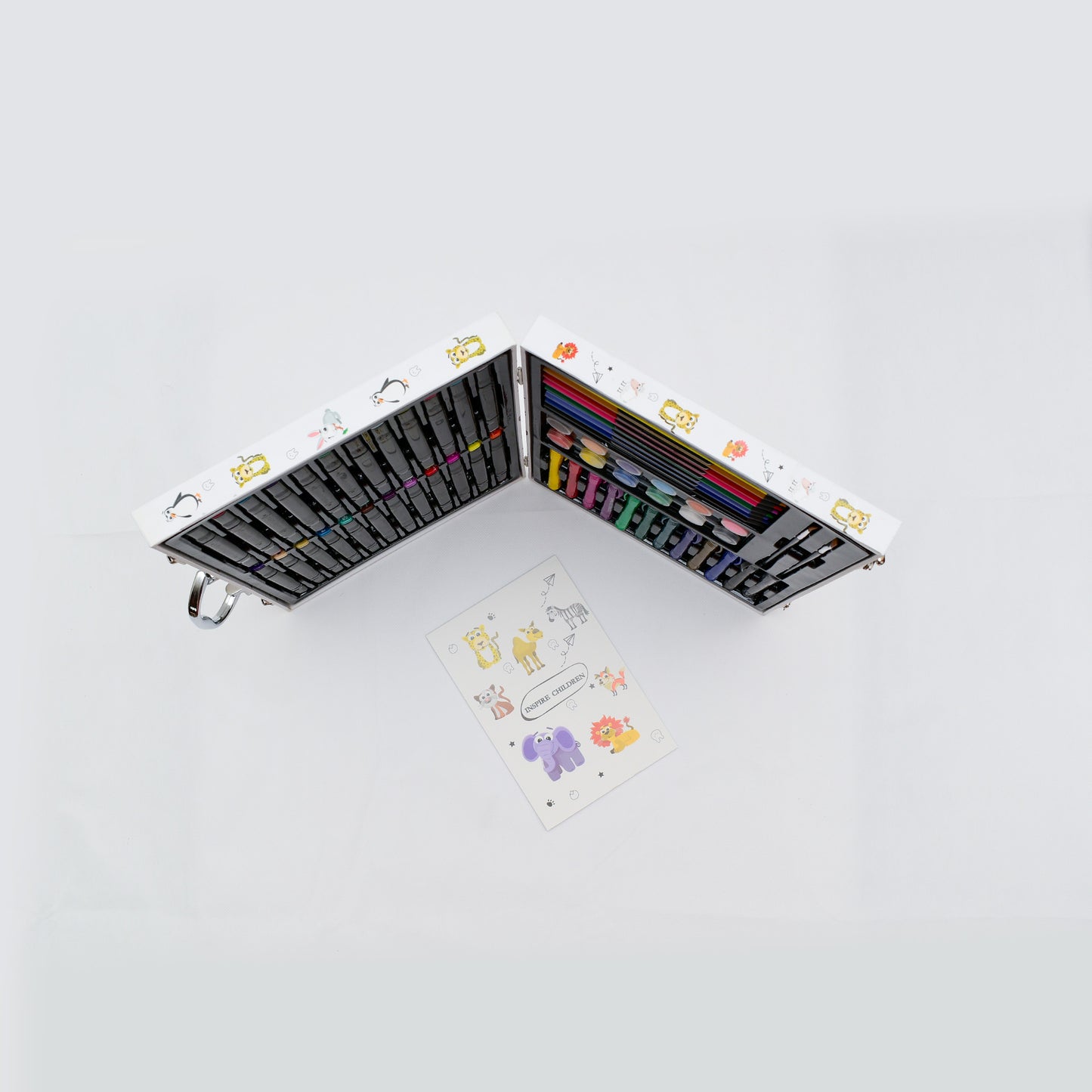 Kids Art & Craft Wooden Drawing Box – 60 Pieces (Deluxe)