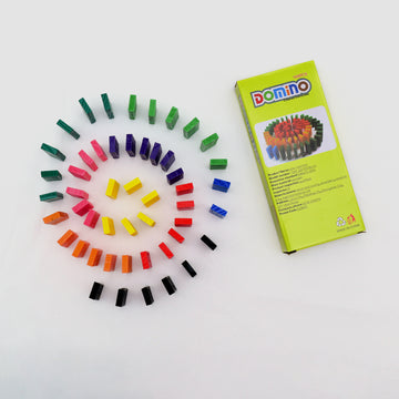 Wooden Color Domino Set – 100 Pieces