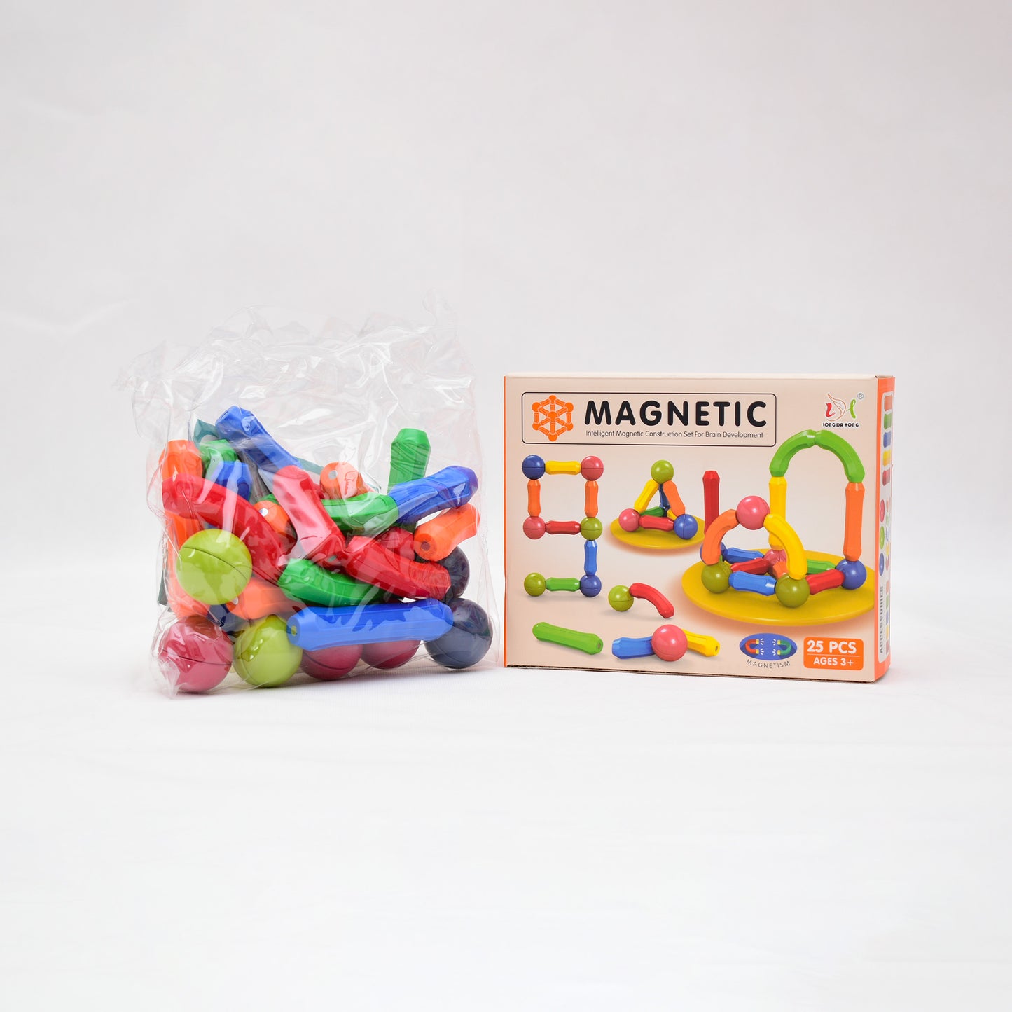 Magnetic Construction Blocks – 25 Pieces (STEM Learning Set)