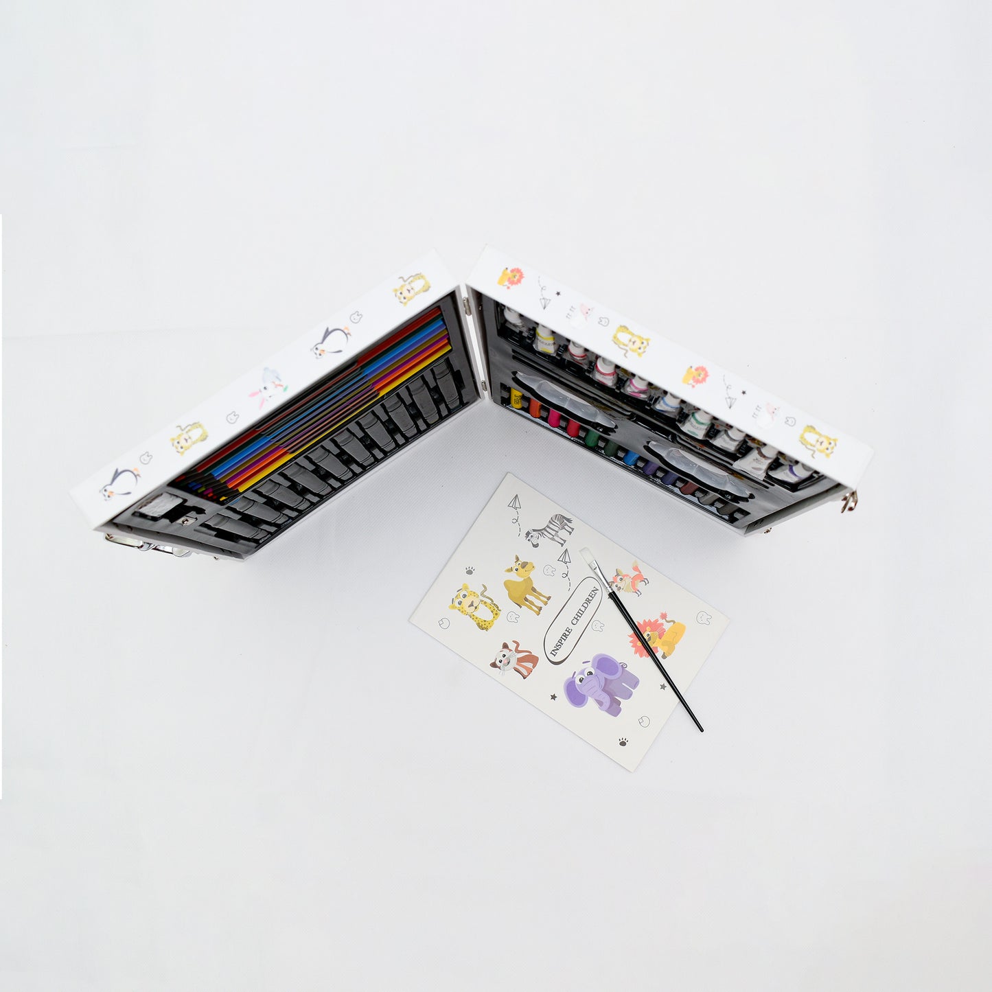 Kids Art & Craft Wooden Drawing Box – 50 Pieces