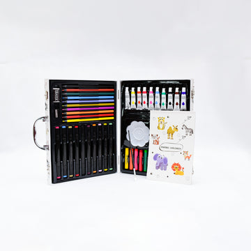 Kids Art & Craft Wooden Drawing Box – 50 Pieces