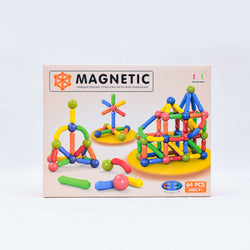 Magnetic Construction Blocks – 64 Pieces (STEM Learning Set)