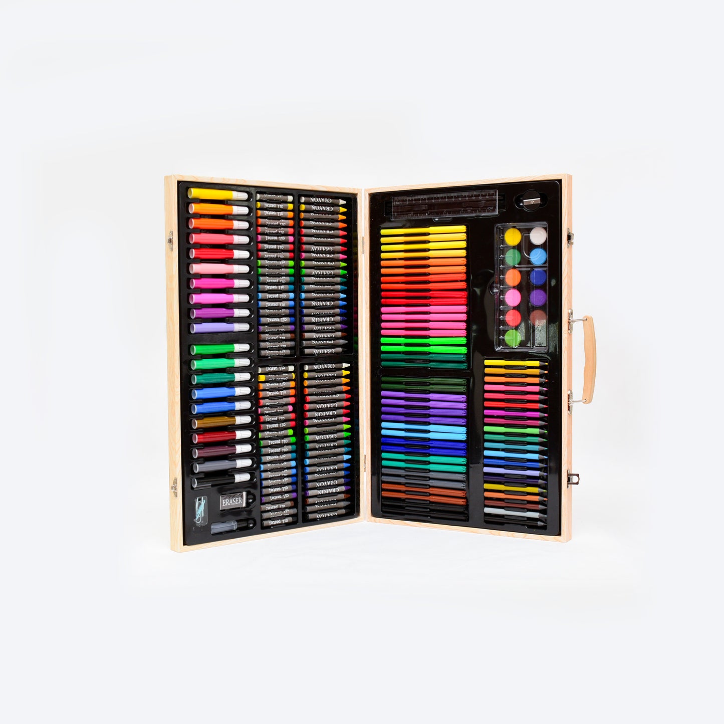 180-Piece Deluxe Wooden Art & Drawing Set for Kids