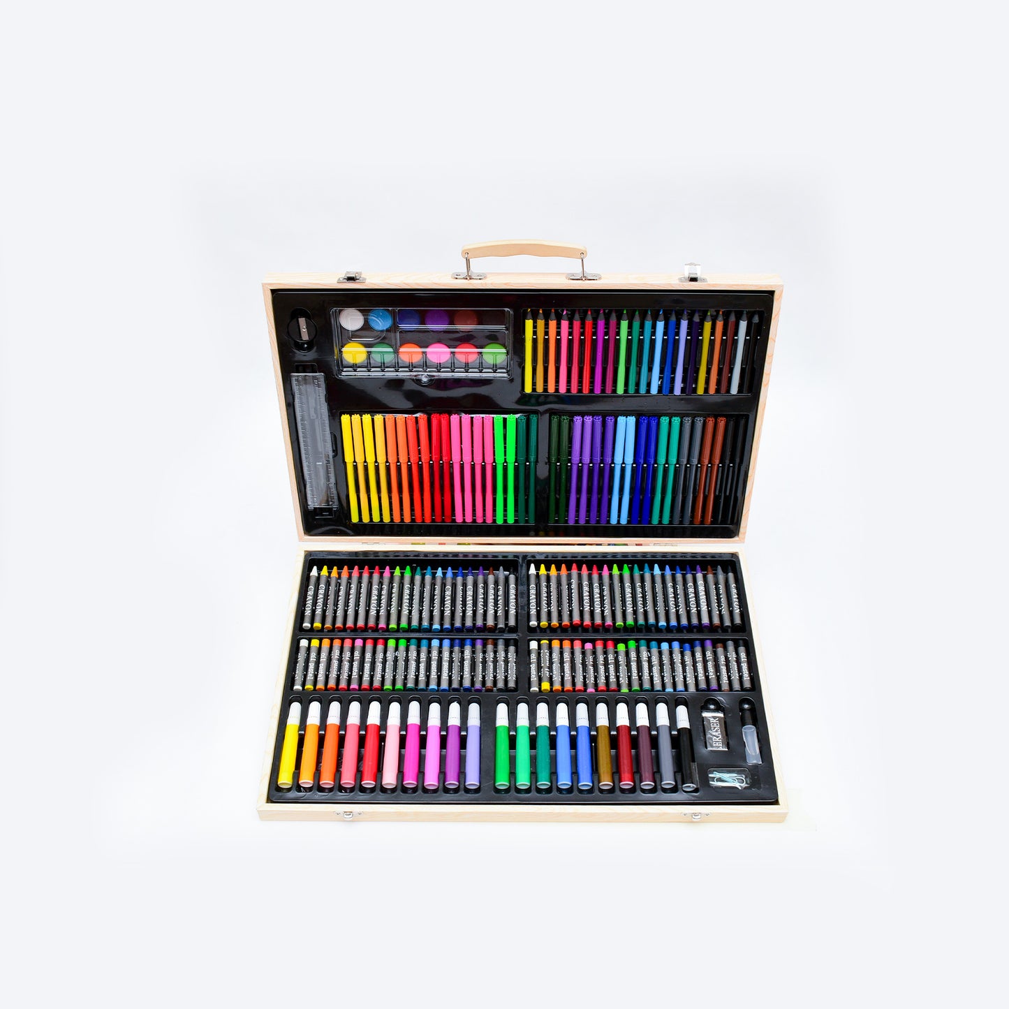 180-Piece Deluxe Wooden Art & Drawing Set for Kids