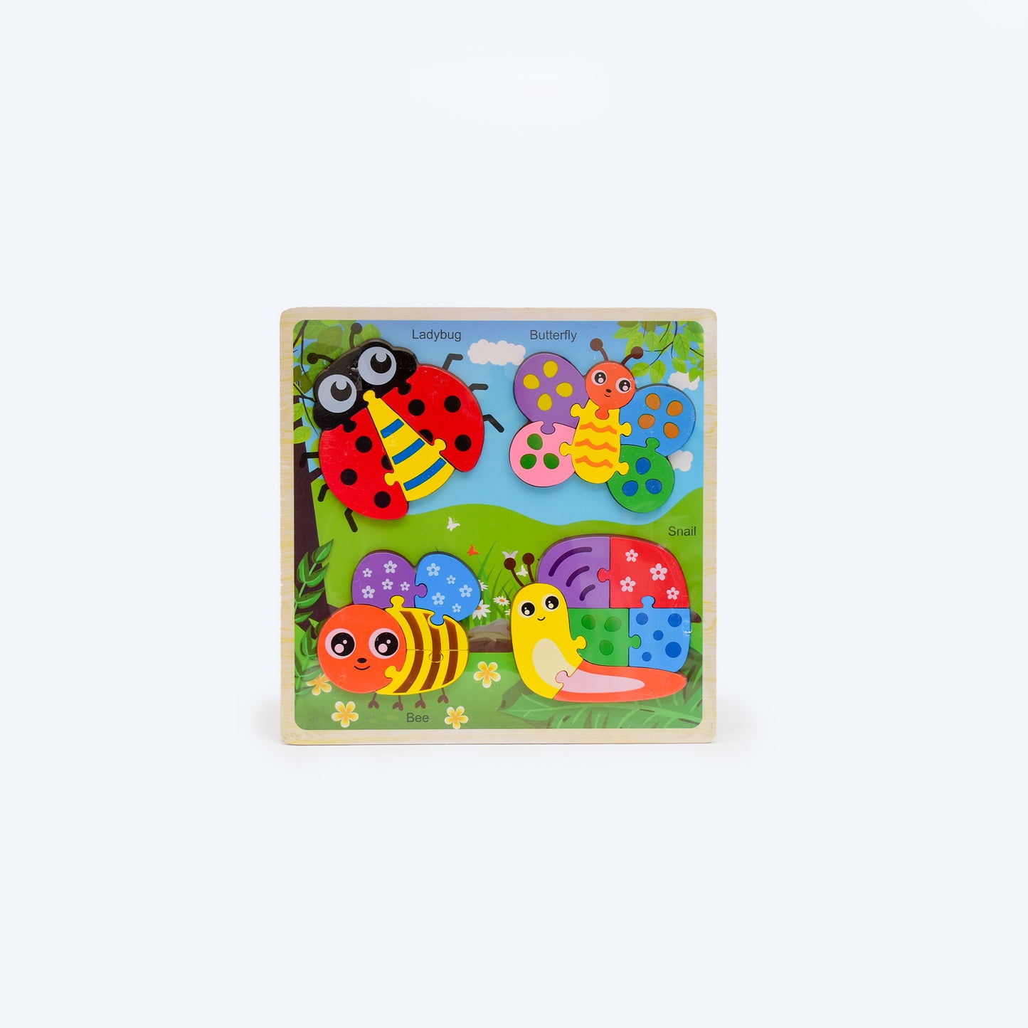 Wooden Theme Jigsaw Puzzle Board for Kids