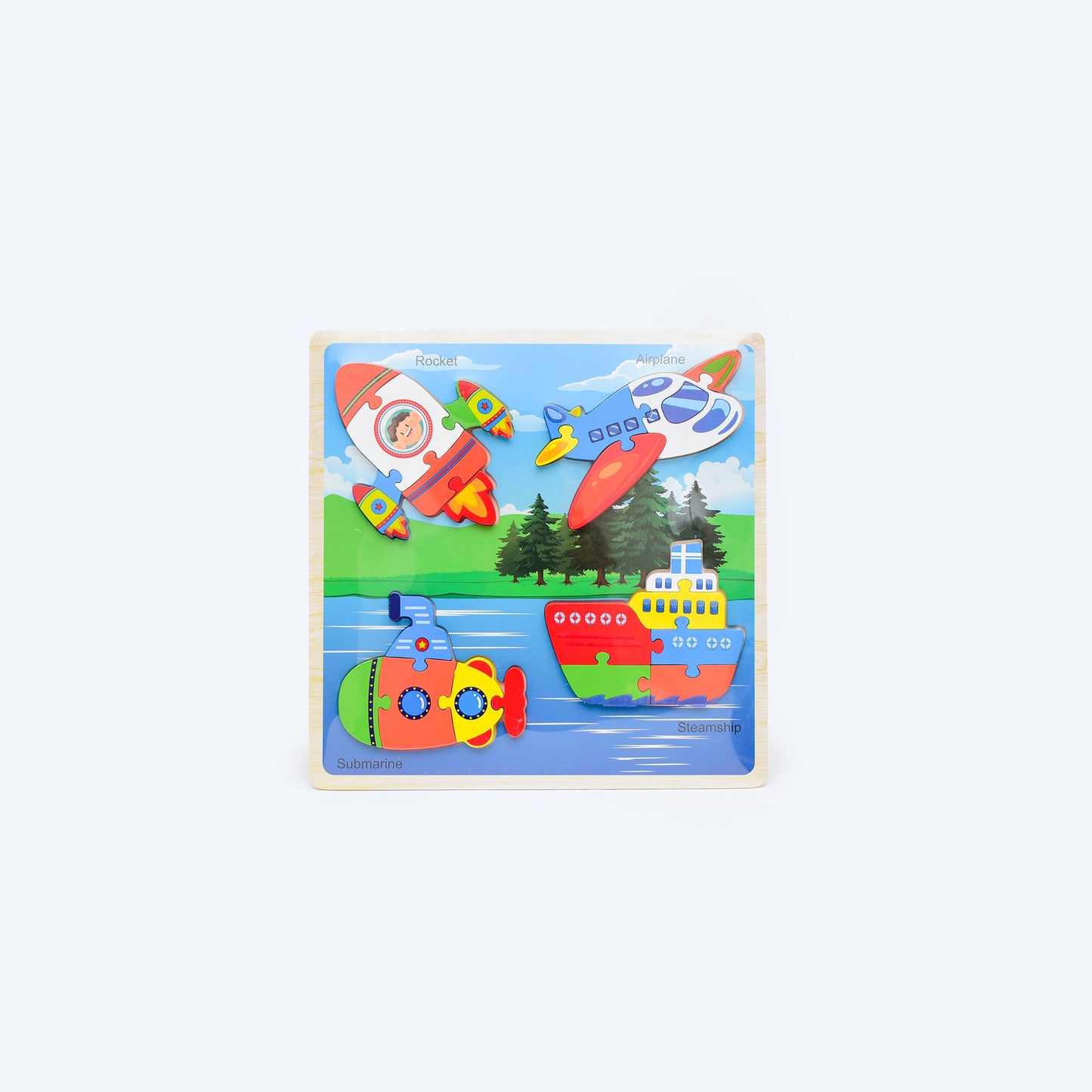 Wooden Theme Jigsaw Puzzle Board for Kids