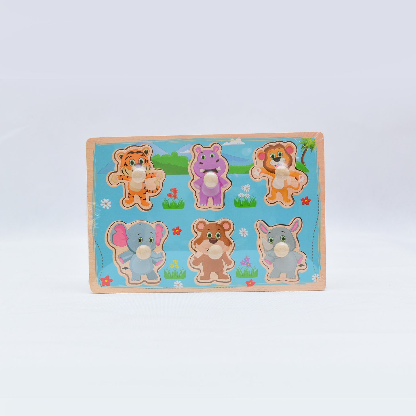 Wooden Peg Puzzle Board – Kids Learning Toy